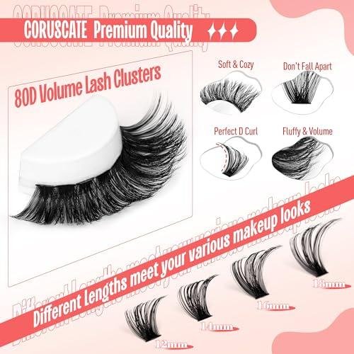 Review: CORUSCATE Lash Clusters Kit​ - DIY ​Fluffy Eyelash Extensions